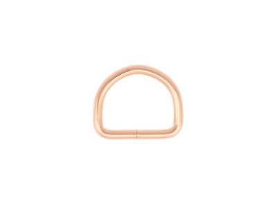 Halbrundringe / D-Ringe Metall - 4 Stück ca. 20 mm - roségold