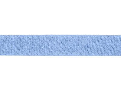 Hochwertiges Schrägband Baumwolle gefalzt 20 mm - uni blau