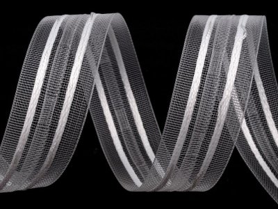 Gardinenband Bleistiftfalten Breite 25 mm - transparent