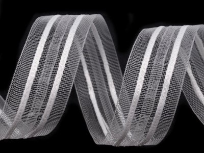 Gardinenband 2 Breite 25 mm - transparent