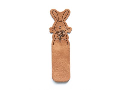 Jessy Sewing Kunstleder-Knick-Label "Bunny" - braun