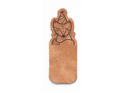 Jessy Sewing Kunstleder-Knick-Label "Partyfox" - braun