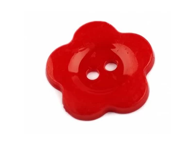 Knopf blumenförmig Größe 36" - rot