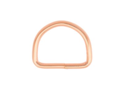 Halbrundringe / D-Ringe Metall - 2 Stück ca. 30 mm - roségold