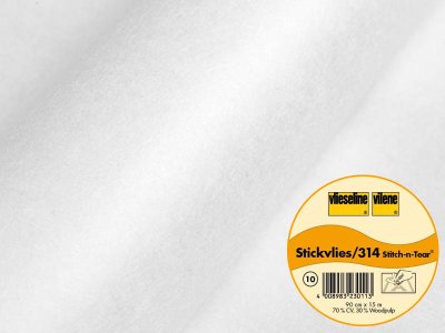 Stickvlies Vlieseline ausreißbar 90 cm breit weiß