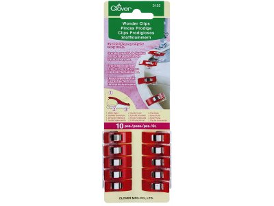 Clover 10 Wonder Clips - rot