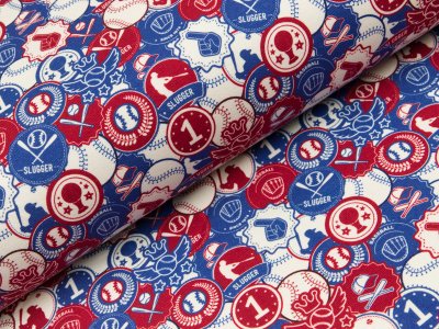 Sweat - Baseball-Motive - rot/blau