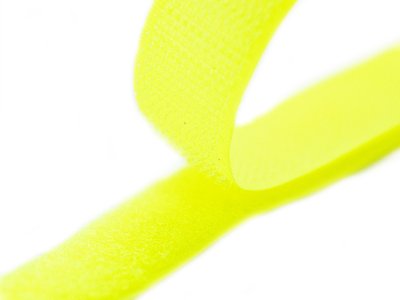 Klettband zum Aufnähen Flauschband & Hakenband ca. 20 mm - neongelb