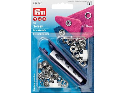 Prym 10 NF-Druckknopf Jersey Zackenring MS 10 mm - silberfarben