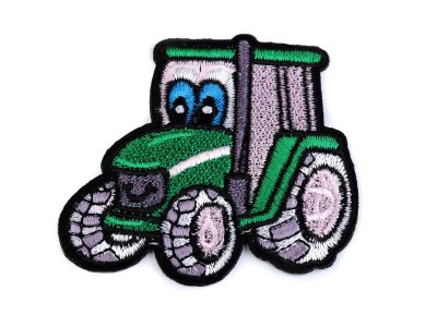 Aufbügler ca. 7 cm x 6 cm - Traktor - grün