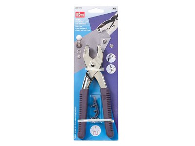 Prym Vario-Zange mit Lochwerkzeugen für Drücker, Ösen, Jeans-Knöpfe und Nieten - lila