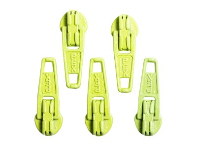 Slider / Zipper / Automatikschieber für Reißverschlüsse Größe 3 - Set 5 Stück hellgrün
