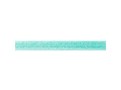 Elastisches Einfassband/Falzgummi mit Glitzer - mint