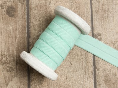 Elastisches Einfassband/Falzgummi - uni helles mint