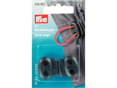 Prym 2 Kordelstopper - schwarz