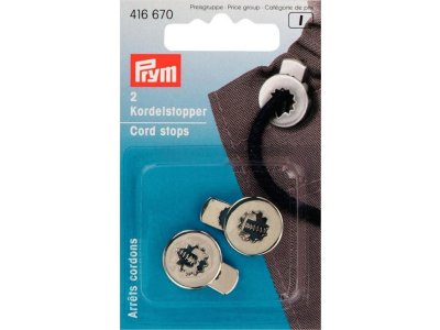Prym 2 Kordelstopper - silberfarben