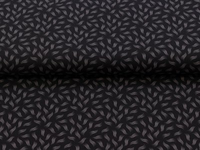 Webware Baumwolle Patchwork Quilters Combination - kleine Wellen - schwarz