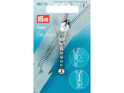 Prym Fashion-Zipper Kugelkette - silberfarben