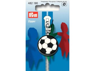 Prym Fashion-Zipper für Kinder Fussball - schwarz