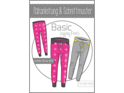 Papierschnittmuster ki-ba-doo BASIC Jogging Pants Mädchen
