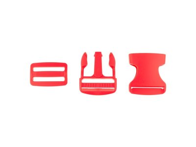 Steckverschluss Kunststoff ca. 3,8cm - rot