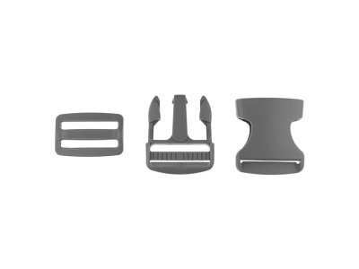 Steckverschluss Kunststoff ca. 3,8cm - grau