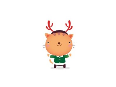 Transfer-Applikation Weihnachten zum Aufbügeln ca. 4,5 cm x 6,5 cm - Katze als Wichtel