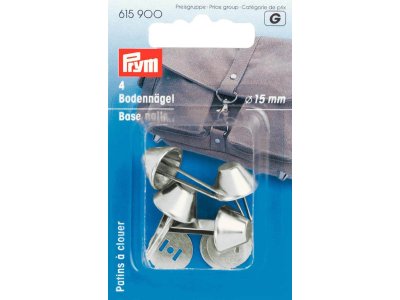 Prym 4 Bodennägel für Taschen 15mm - silberfarben
