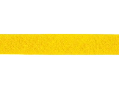 Hochwertiges Schrägband Baumwolle gefalzt 20 mm - uni gelb