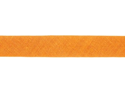 Hochwertiges Schrägband Baumwolle gefalzt 20 mm - uni helles orange