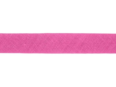 Hochwertiges Schrägband Baumwolle gefalzt 20 mm - uni dunkles rosa