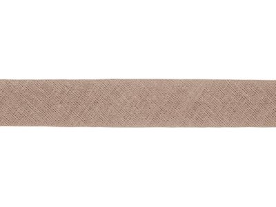 Hochwertiges Schrägband Baumwolle gefalzt 20 mm - uni beige
