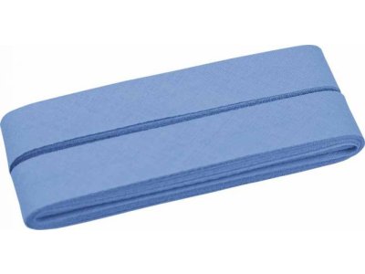 Hochwertiges Schrägband Baumwolle gefalzt 20 mm - 5 Meter Coupon - uni hellblau
