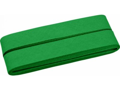 Hochwertiges Schrägband Baumwolle gefalzt 20 mm - 5 Meter Coupon - uni grasgrün