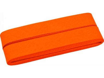Hochwertiges Schrägband Baumwolle gefalzt 20 mm - 5 Meter Coupon - uni orange