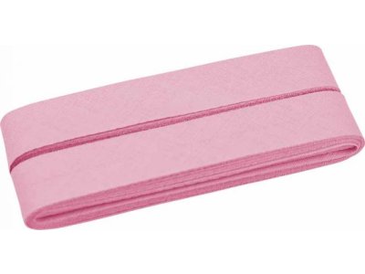 Hochwertiges Schrägband Baumwolle gefalzt 20 mm - 5 Meter Coupon - uni rosa
