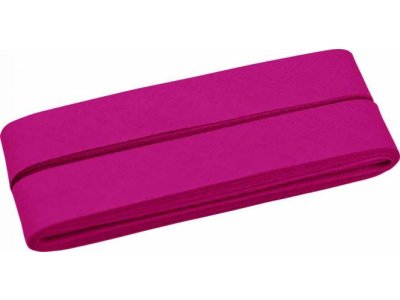 Hochwertiges Schrägband Baumwolle gefalzt 20 mm - 5 Meter Coupon - uni pink