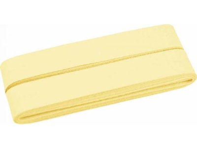 Hochwertiges Schrägband Baumwolle gefalzt 20 mm - 5 Meter Coupon - uni zartes gelb