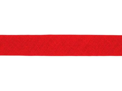 Hochwertiges Schrägband Baumwolle gefalzt 20 mm - uni rot