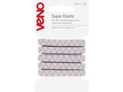 Super Elastic SB 8mm x 5m Coupon - weiß