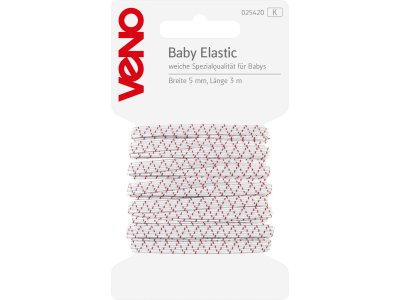 Baby Elastic SB 5mm x 3m Coupon - weiß