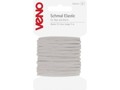 Schmal Elastic SB 3,5mm x 5m Coupon - weiß