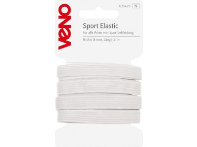 Sport Elastic SB 8mm x 5m Coupon - weiß