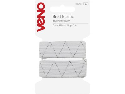 Breit Elastic SB 20mm x 1m Coupon - weiß