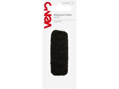 Nähgummi Faden elastisch 30m - schwarz
