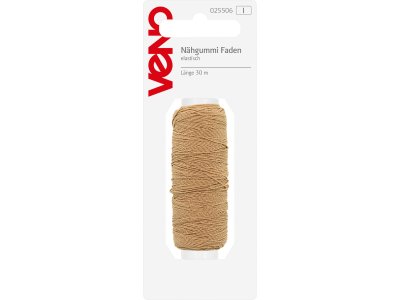 Nähgummi Faden elastisch 30m - beige