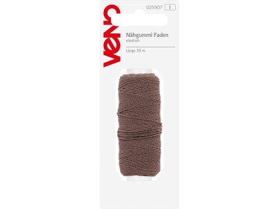 Nähgummi Faden elastisch 30m - braun