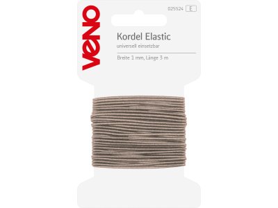 Elastic Kordel 1mm x 3m Coupon SB - beige