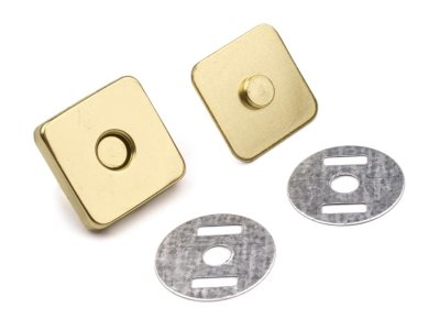 Magnetverschluss 4 Stk. ( 16 Teile ) 18 x 18 mm rechteckig - gold