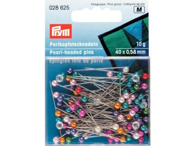 Perlkopfstecknadeln Prym 0,58 x 40mm - bunt - 10g